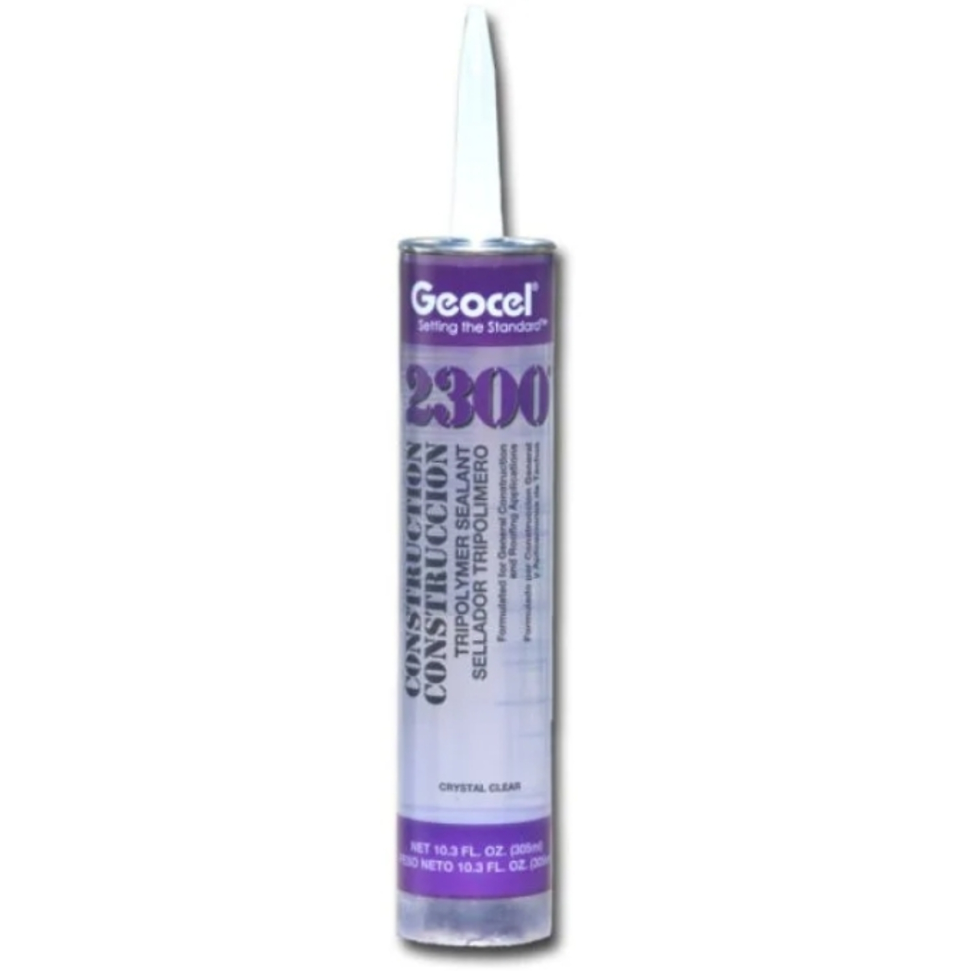 Geocel 2300 Construction Tripolymer Sealant Crystal Clear 10.3oz Cartridge, 24PK
